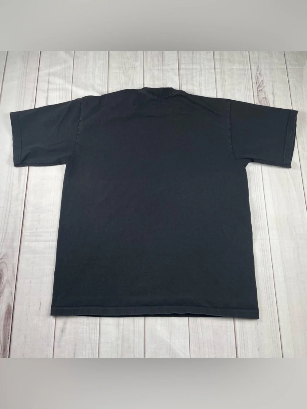 Vintage Pro Club T Shirt Mens L Black Crew Blank Tee Heavyweight Made in USA 90s - Picture 6 of 10